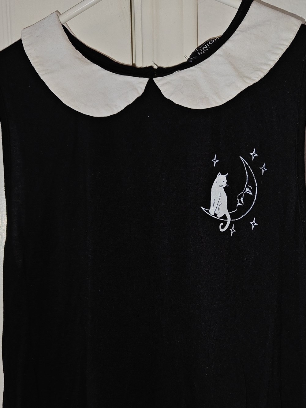 Cat and Moon Whimsy Goth Tank Top